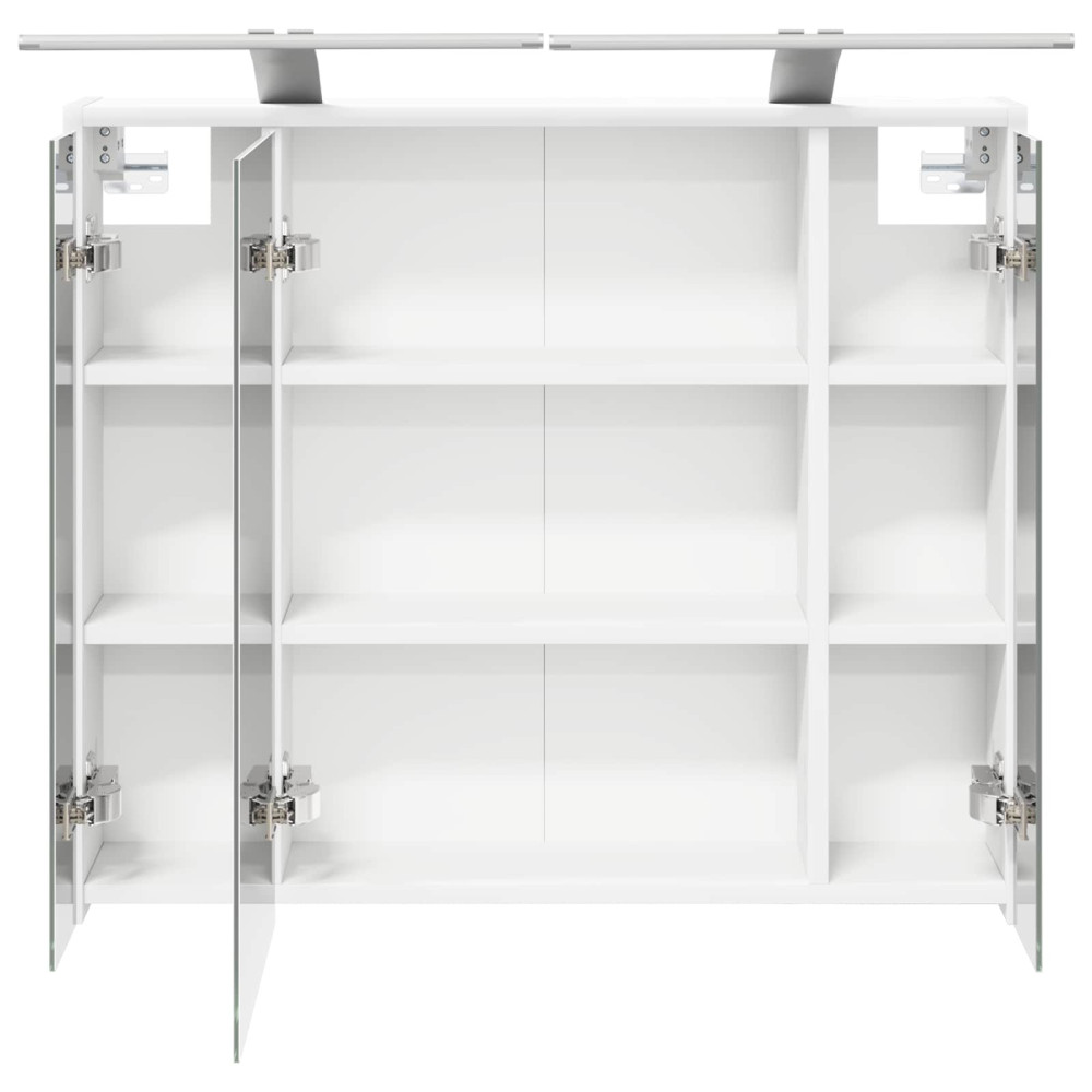 Produktbild för Badrumsspegelskåp för Vit 73,5 x 16 x 62,5 cm Konstruerat trä