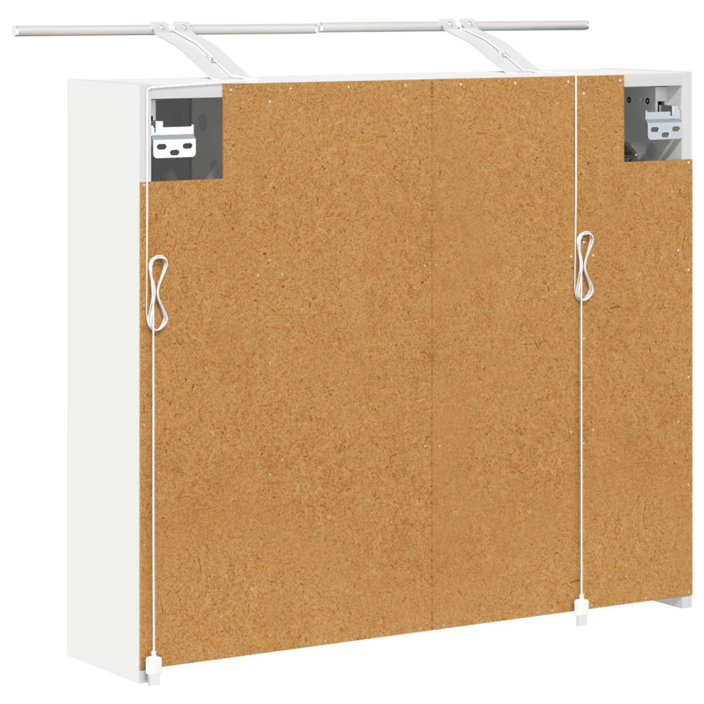 Produktbild för Badrumsspegelskåp för Vit 73,5 x 16 x 62,5 cm Konstruerat trä