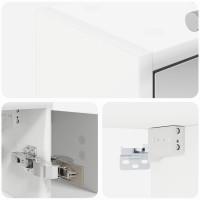 Produktbild för Badrumsspegelskåp för Vit 73,5 x 16 x 62,5 cm Konstruerat trä