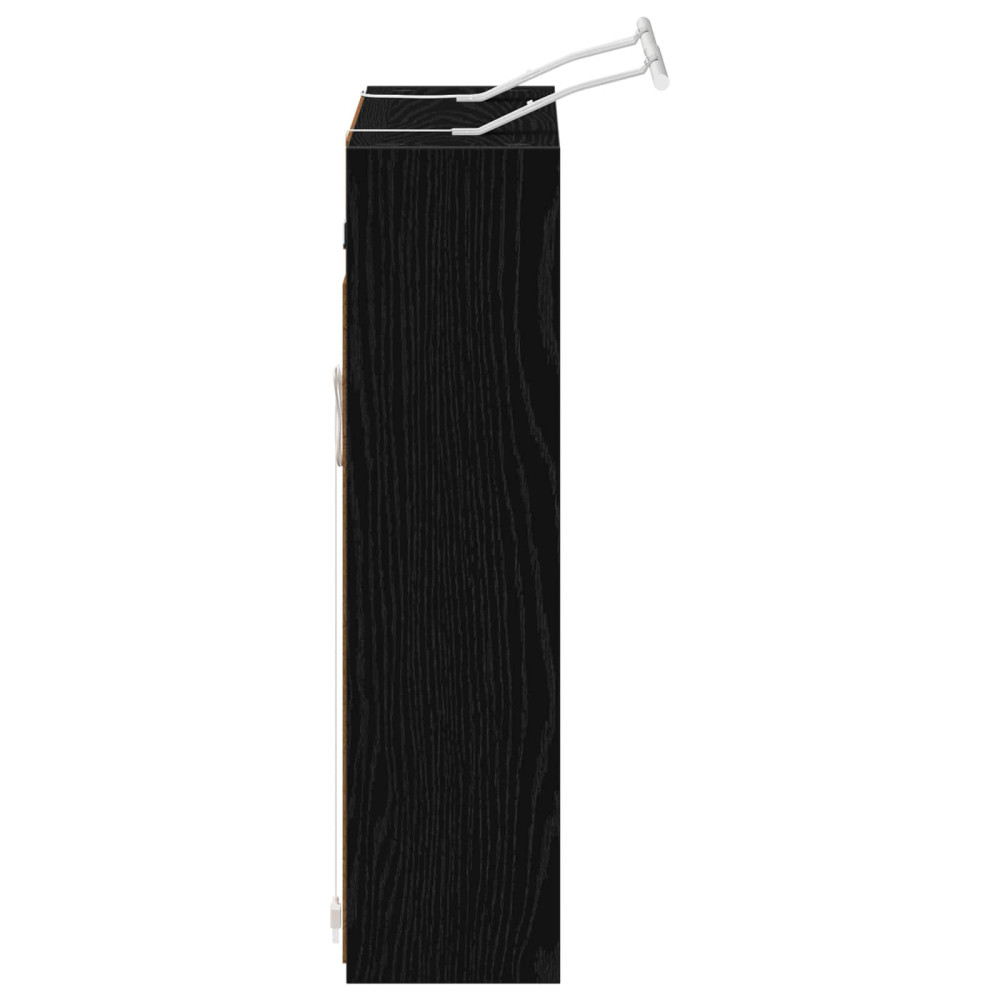 Produktbild för Badrumsspegelskåp Svart Ek 73,5 x 16 x 62,5 cm Konstruerat trä