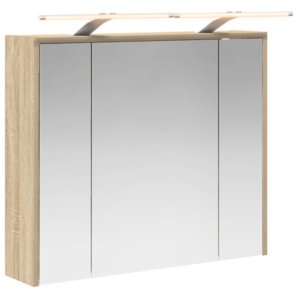 Produktbild för Badrumsspegelskåp Sonoma-ek 73,5 x 16 x 62,5 cm Konstruerat trä