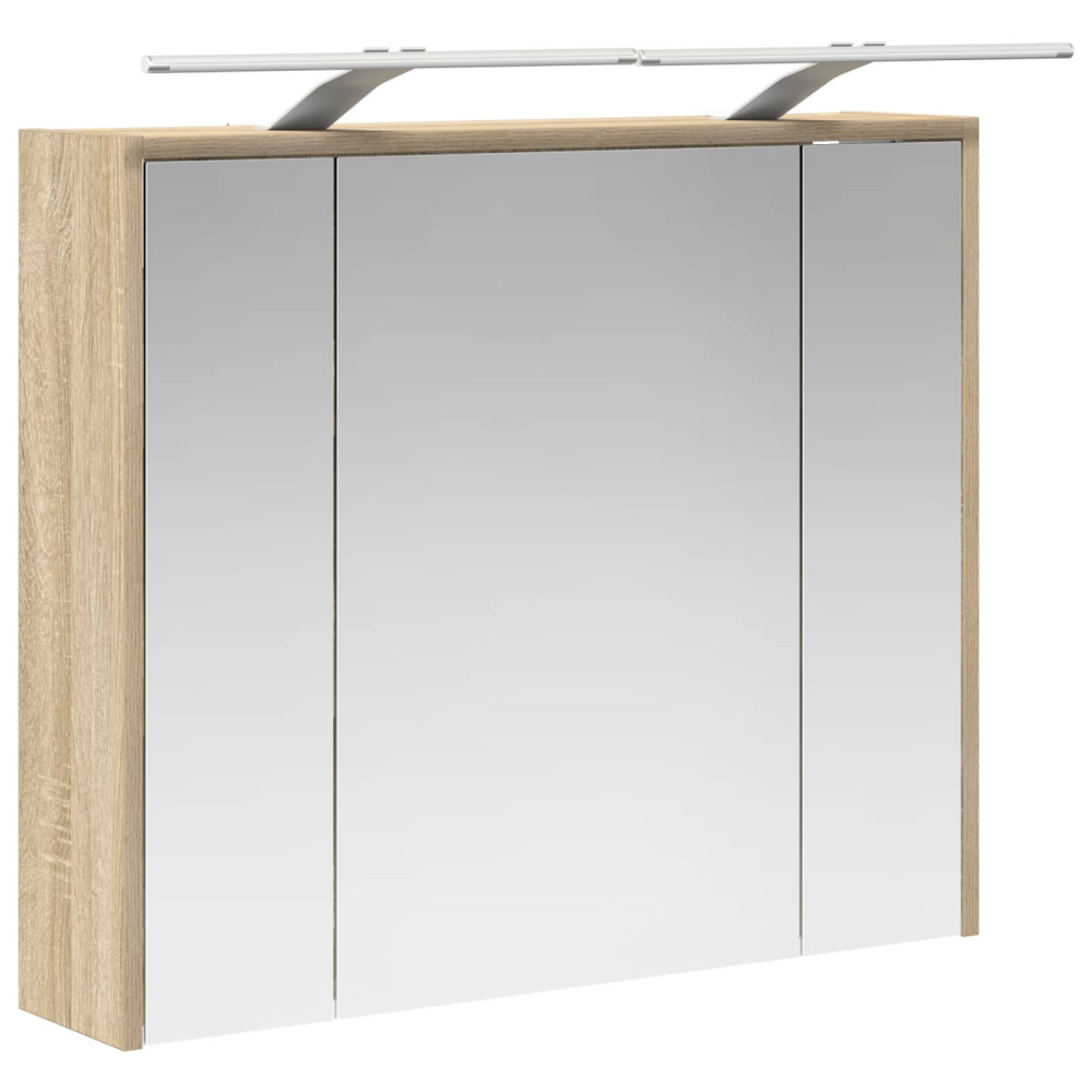 Produktbild för Badrumsspegelskåp Sonoma-ek 73,5 x 16 x 62,5 cm Konstruerat trä