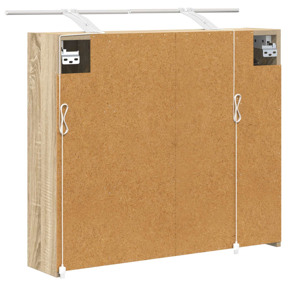 Produktbild för Badrumsspegelskåp Sonoma-ek 73,5 x 16 x 62,5 cm Konstruerat trä