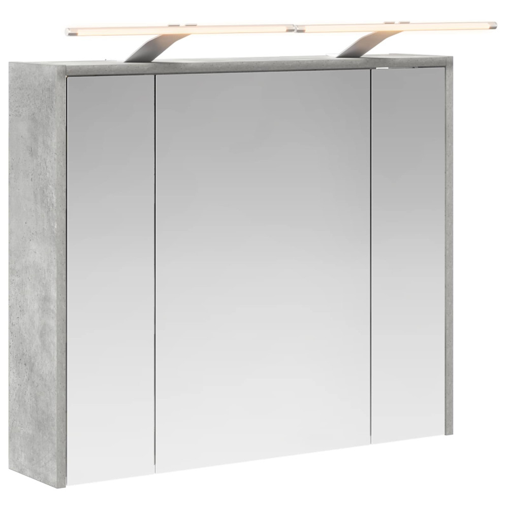 Produktbild för Badrumsspegelskåp Betonggrå 73,5 x 16 x 62,5 cm Konstruerat trä