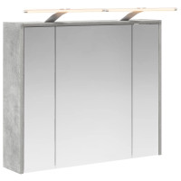 Produktbild för Badrumsspegelskåp Betonggrå 73,5 x 16 x 62,5 cm Konstruerat trä