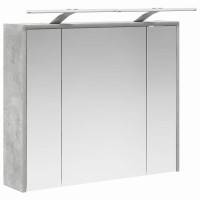 Produktbild för Badrumsspegelskåp Betonggrå 73,5 x 16 x 62,5 cm Konstruerat trä