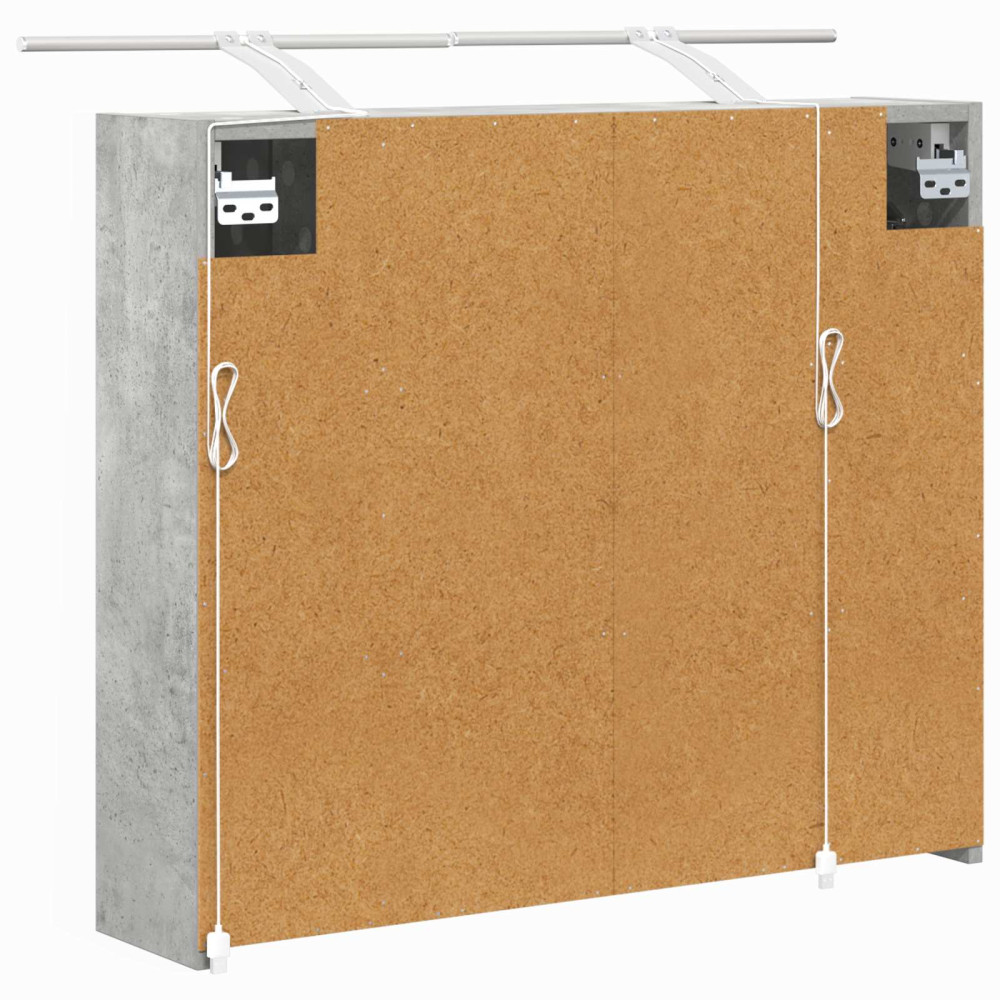 Produktbild för Badrumsspegelskåp Betonggrå 73,5 x 16 x 62,5 cm Konstruerat trä