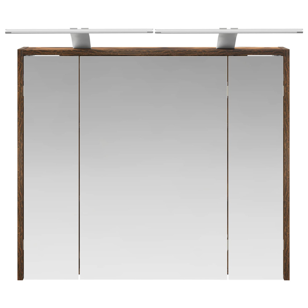 Produktbild för Badrumsspegelskåp Rökt ek 73,5 x 16 x 62,5 cm Konstruerat trä