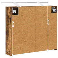 Produktbild för Badrumsspegelskåp Rökt ek 73,5 x 16 x 62,5 cm Konstruerat trä