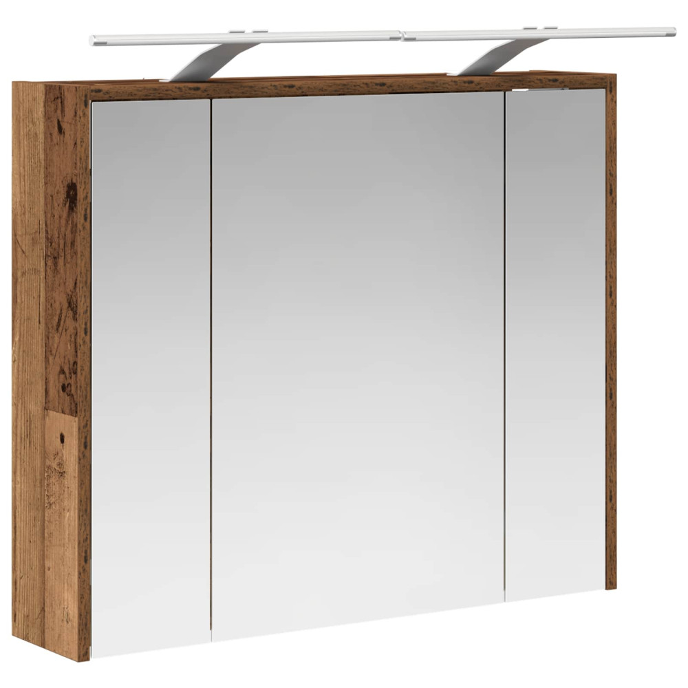 Produktbild för Badrumsspegelskåp Gammalt trä 73,5 x 16 x 62,5 cm