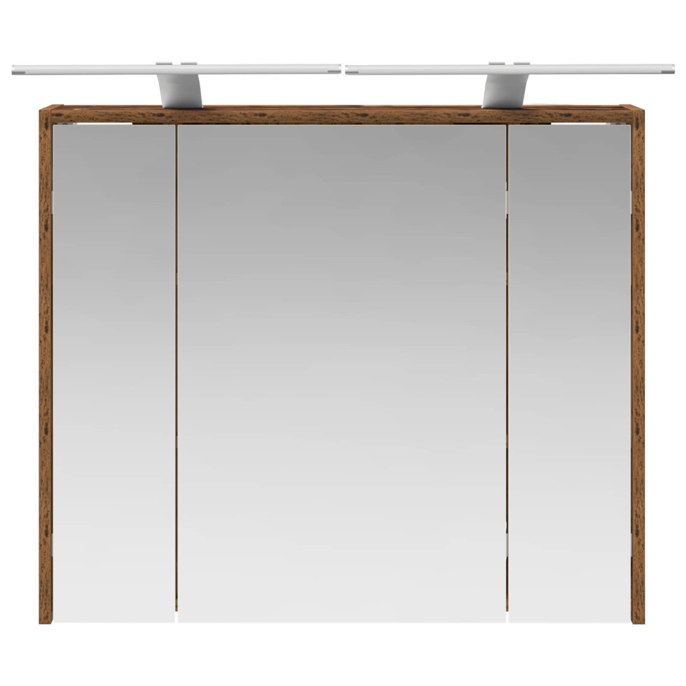 Produktbild för Badrumsspegelskåp Gammalt trä 73,5 x 16 x 62,5 cm