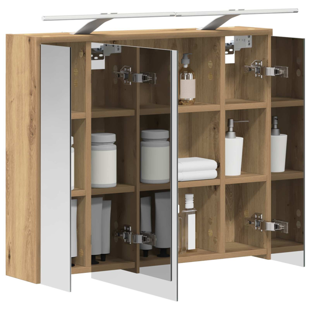 Produktbild för Badrumsspegelskåp Artisan Ek 73,5 x 16 x 62,5 cm