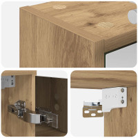 Produktbild för Badrumsspegelskåp Artisan Ek 73,5 x 16 x 62,5 cm