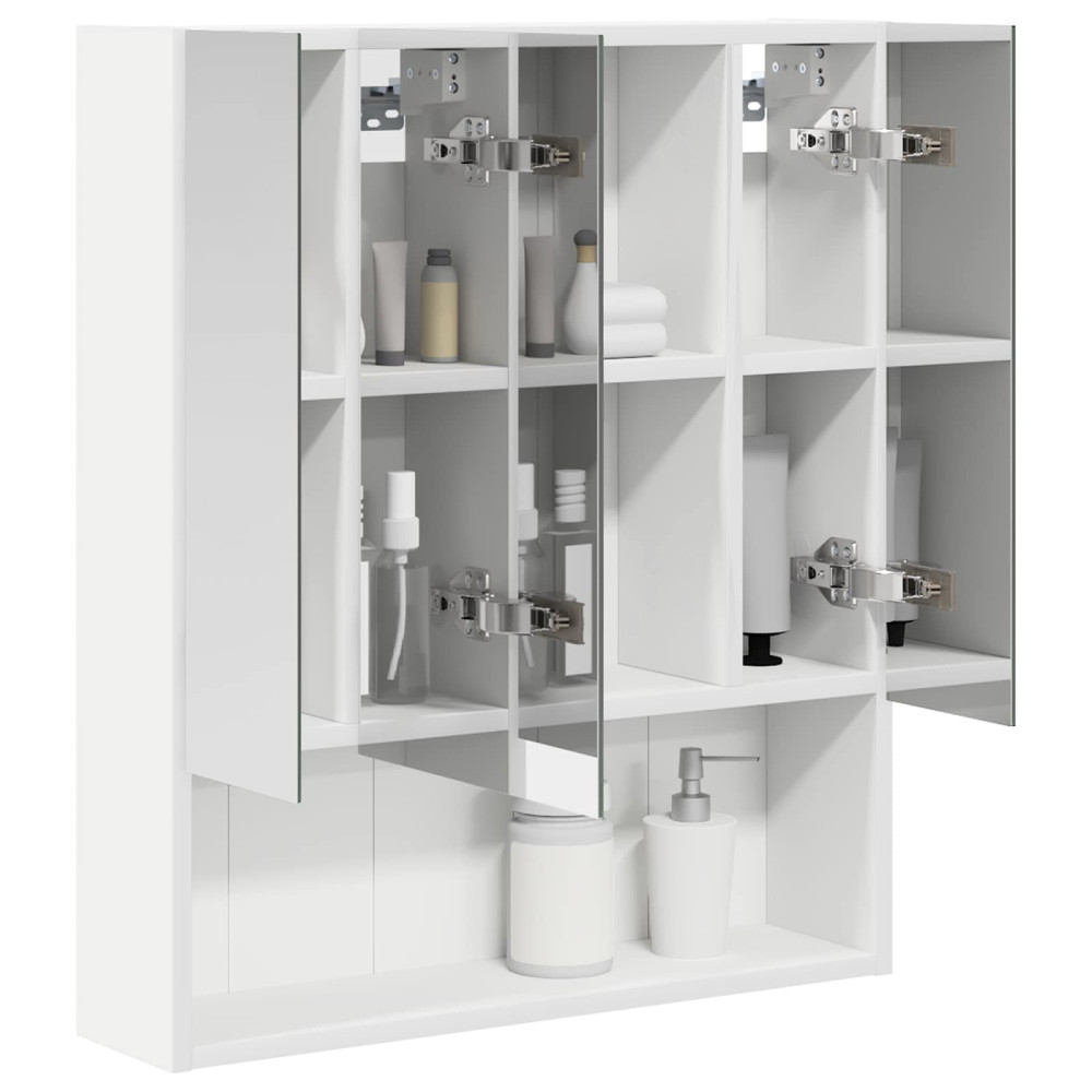 Produktbild för Badrumsspegelskåp Vit 60 x 14.5 x 70 cm Konstruerat trä