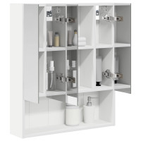Produktbild för Badrumsspegelskåp Vit 60 x 14.5 x 70 cm Konstruerat trä