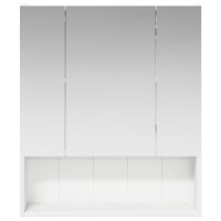 Produktbild för Badrumsspegelskåp Vit 60 x 14.5 x 70 cm Konstruerat trä