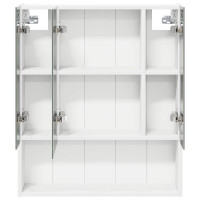 Produktbild för Badrumsspegelskåp Vit 60 x 14.5 x 70 cm Konstruerat trä