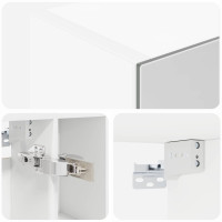 Produktbild för Badrumsspegelskåp Vit 60 x 14.5 x 70 cm Konstruerat trä