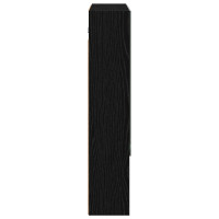 Produktbild för Badrumsspegelskåp Svart Ek 60 x 14.5 x 70 cm Konstruerat trä