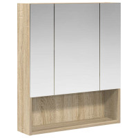 Produktbild för Badrumsspegelskåp Sonoma-ek 60 x 14.5 x 70 cm Konstruerat trä