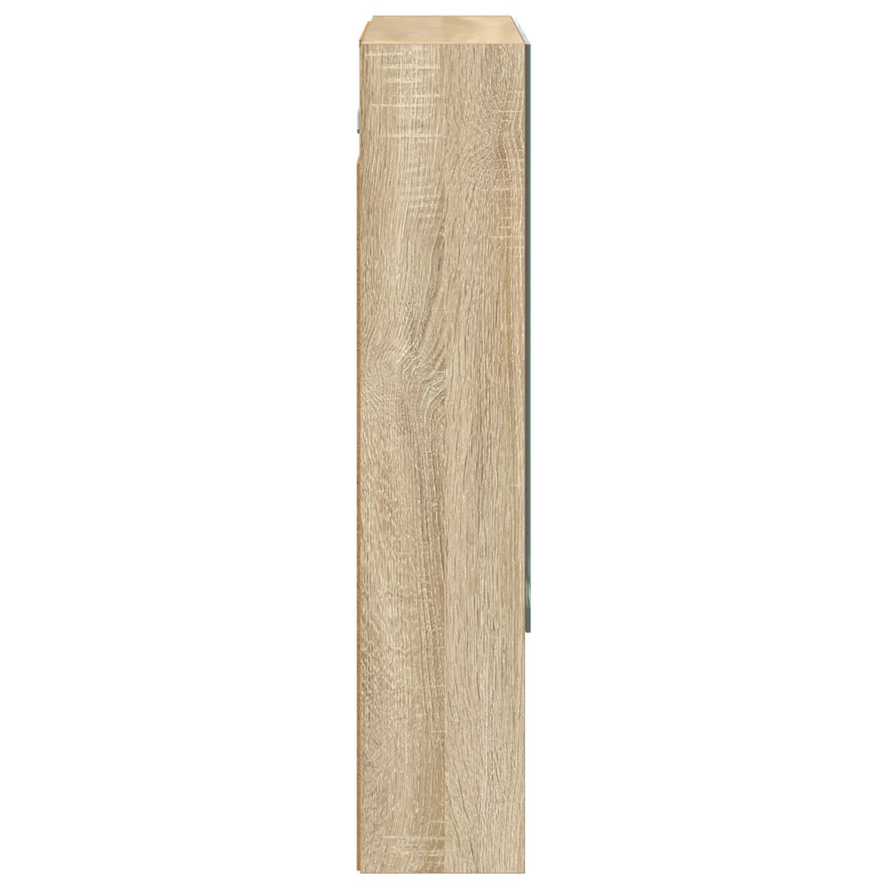 Produktbild för Badrumsspegelskåp Sonoma-ek 60 x 14.5 x 70 cm Konstruerat trä