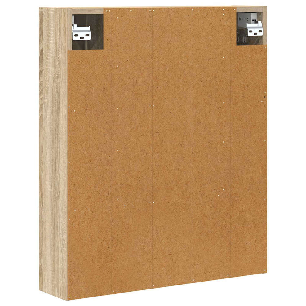 Produktbild för Badrumsspegelskåp Sonoma-ek 60 x 14.5 x 70 cm Konstruerat trä