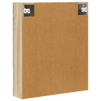 Produktbild för Badrumsspegelskåp Sonoma-ek 60 x 14.5 x 70 cm Konstruerat trä