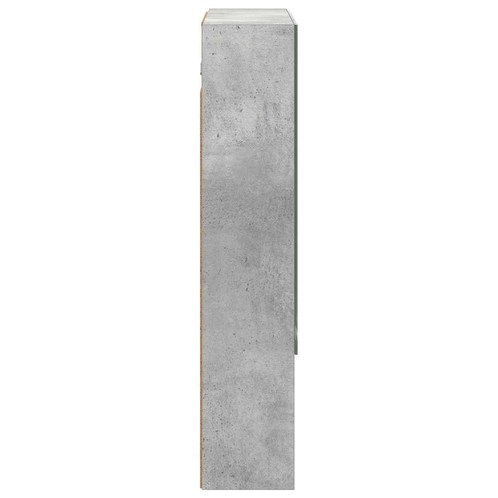 Produktbild för Badrumsspegelskåp Betonggrå 60 x 14.5 x 70 cm Konstruerat trä