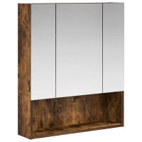 Produktbild för Badrumsspegelskåp Rökt ek 60 x 14.5 x 70 cm Konstruerat trä