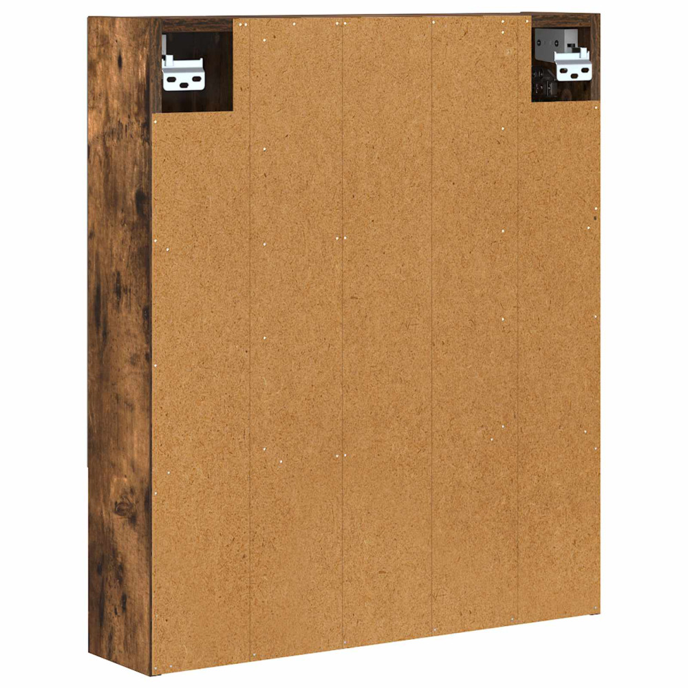 Produktbild för Badrumsspegelskåp Rökt ek 60 x 14.5 x 70 cm Konstruerat trä
