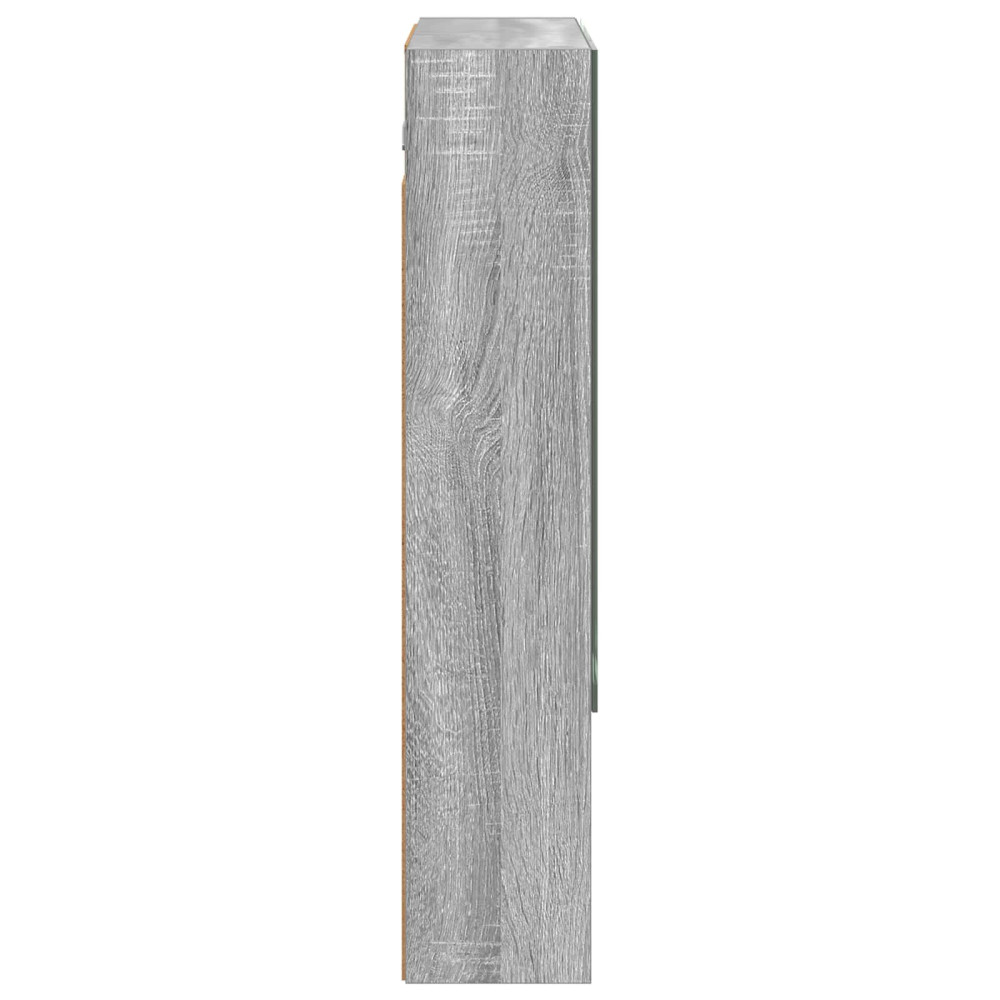 Produktbild för Badrumsspegelskåp Grå Sonoma 60 x 14.5 x 70 cm Konstruerat trä