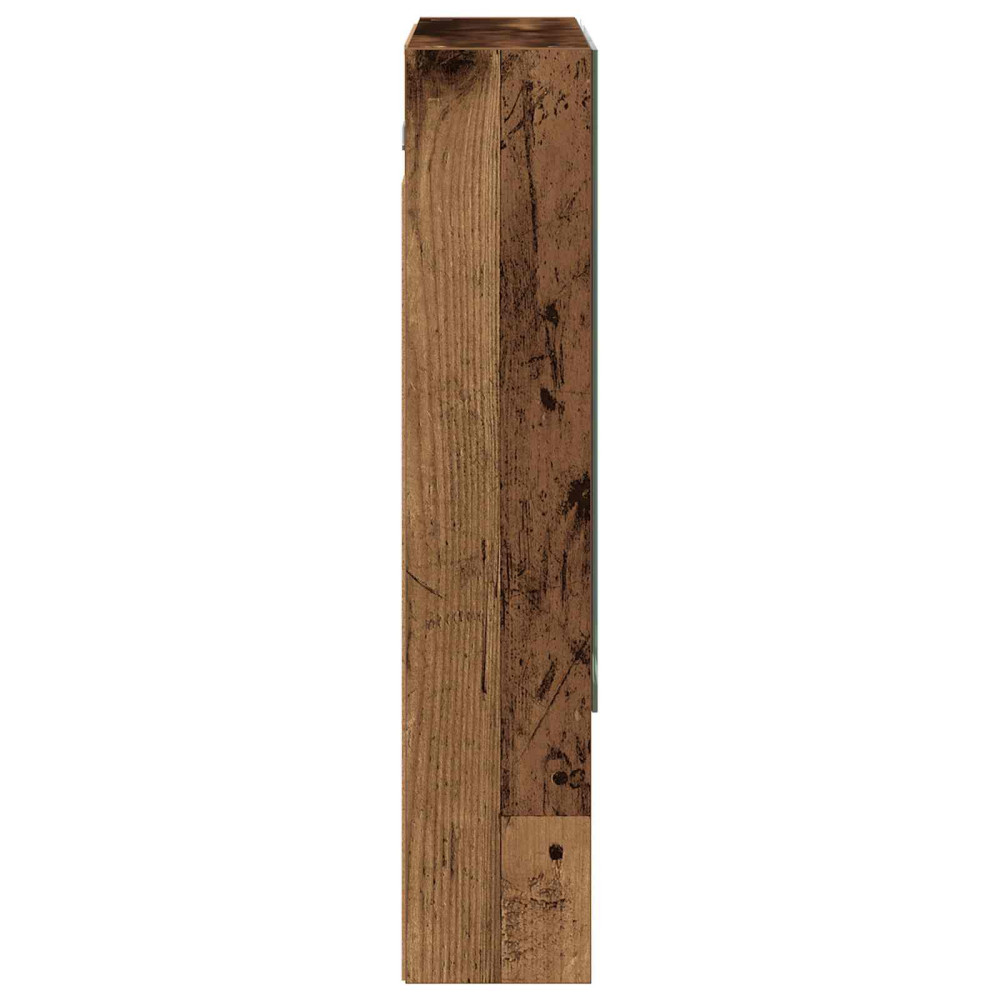 Produktbild för Badrumsspegelskåp Gammalt trä 60 x 14.5 x 70 cm Konstruerat trä