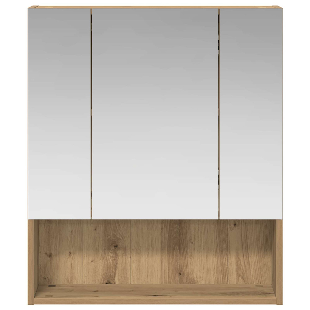 Produktbild för Badrumsspegelskåp Artisan Ek 60 x 14.5 x 70 cm Konstruerat trä