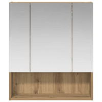 Produktbild för Badrumsspegelskåp Artisan Ek 60 x 14.5 x 70 cm Konstruerat trä