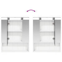 Produktbild för Badrumsspegelskåp Vit 60 x 14.5 x 70 cm Konstruerat trä