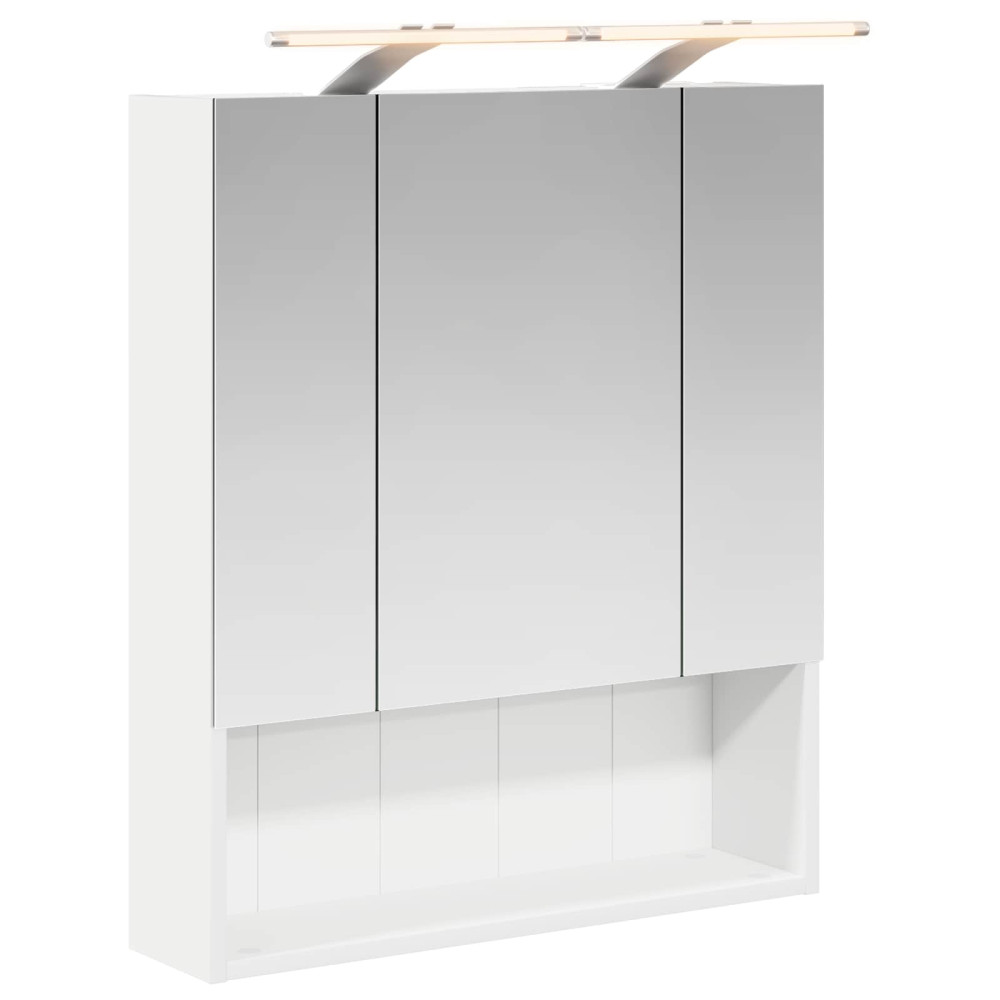 Produktbild för Badrumsspegelskåp Vit 60 x 14.5 x 70 cm Konstruerat trä
