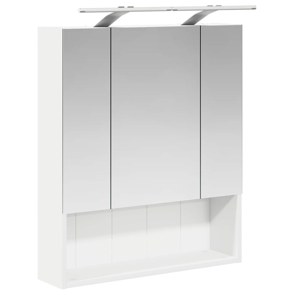 Produktbild för Badrumsspegelskåp Vit 60 x 14.5 x 70 cm Konstruerat trä