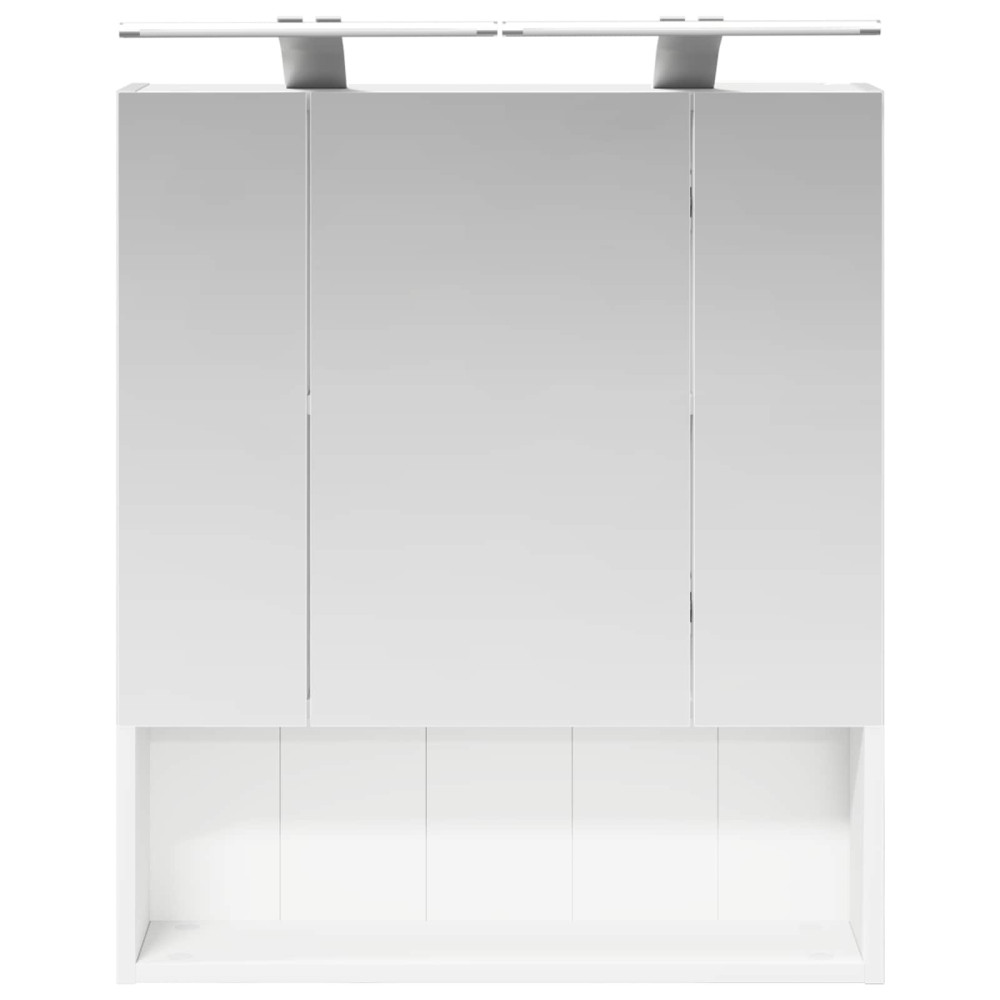 Produktbild för Badrumsspegelskåp Vit 60 x 14.5 x 70 cm Konstruerat trä
