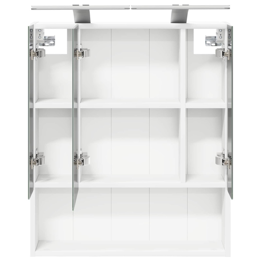 Produktbild för Badrumsspegelskåp Vit 60 x 14.5 x 70 cm Konstruerat trä