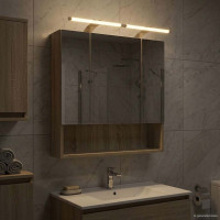 Produktbild för Badrumsspegelskåp Sonoma-ek 60 x 14.5 x 70 cm Konstruerat trä