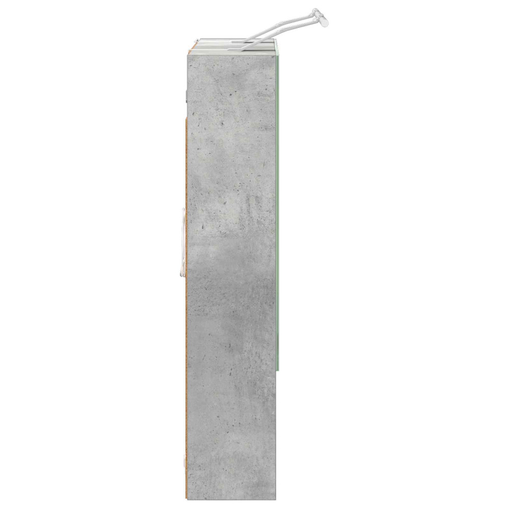 Produktbild för Badrumsspegelskåp Betonggrå 60 x 14.5 x 70 cm Konstruerat trä