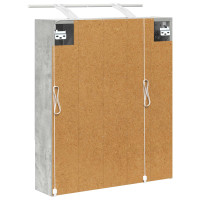 Produktbild för Badrumsspegelskåp Betonggrå 60 x 14.5 x 70 cm Konstruerat trä