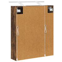 Produktbild för Badrumsspegelskåp Rökt ek 60 x 14.5 x 70 cm Konstruerat trä