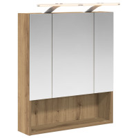 Produktbild för Badrumsspegelskåp Artisan Ek 60 x 14.5 x 70 cm Konstruerat trä