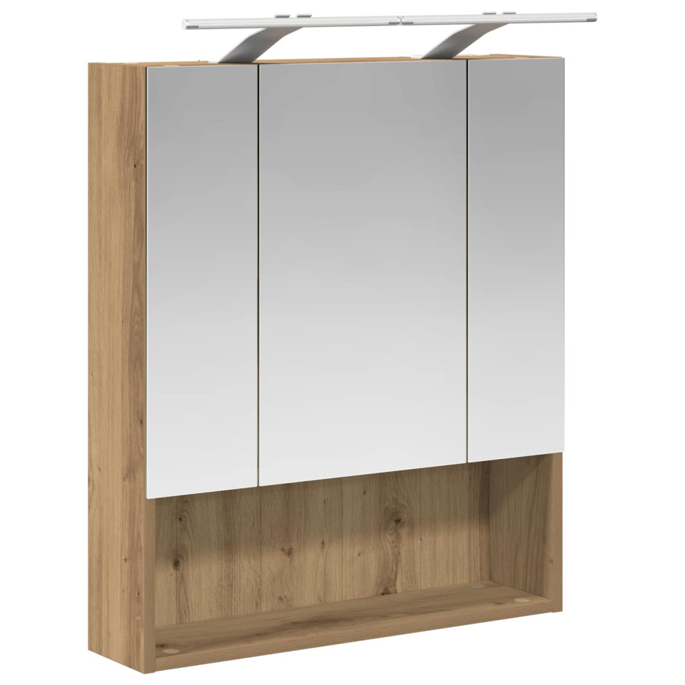 Produktbild för Badrumsspegelskåp Artisan Ek 60 x 14.5 x 70 cm Konstruerat trä