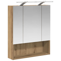 Produktbild för Badrumsspegelskåp Artisan Ek 60 x 14.5 x 70 cm Konstruerat trä