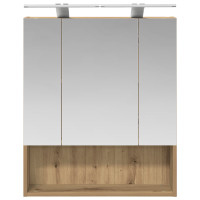 Produktbild för Badrumsspegelskåp Artisan Ek 60 x 14.5 x 70 cm Konstruerat trä