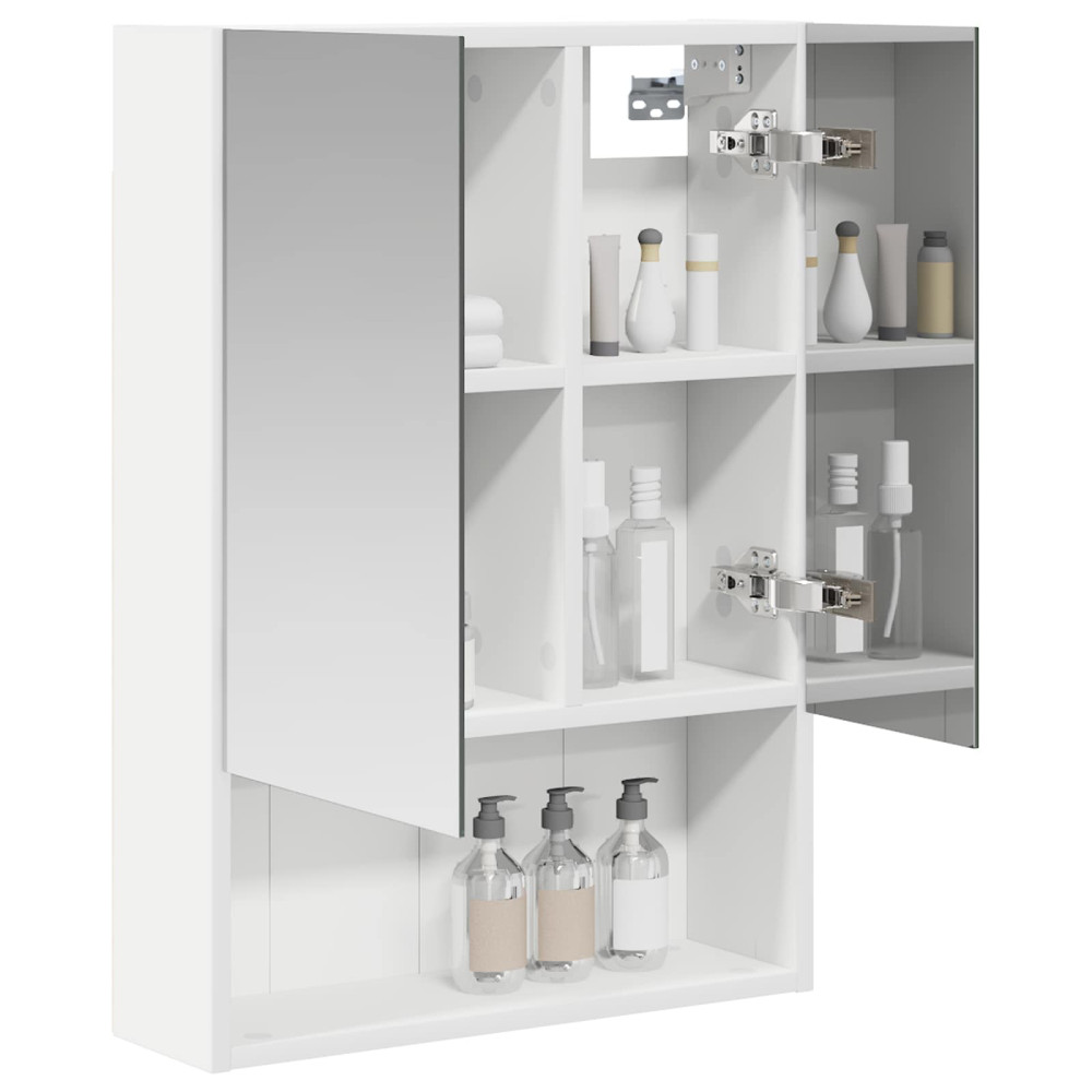 Produktbild för Badrumsspegelskåp Vit 50 x 14,5 x 70 cm Konstruerat trä