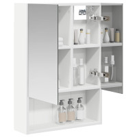 Produktbild för Badrumsspegelskåp Vit 50 x 14,5 x 70 cm Konstruerat trä