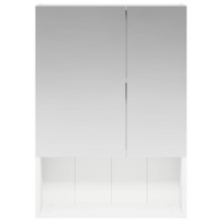 Produktbild för Badrumsspegelskåp Vit 50 x 14,5 x 70 cm Konstruerat trä